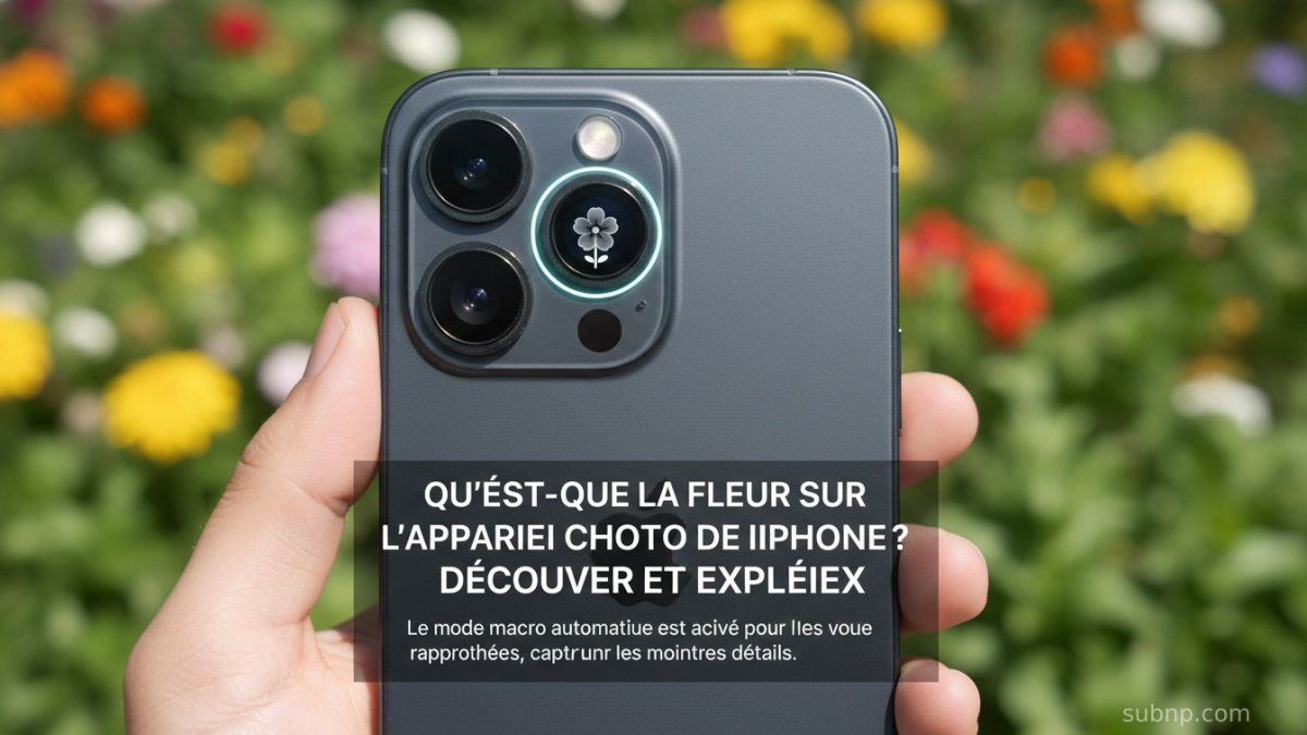 Qu'est-ce que la fleur sur l'appareil photo de l'iPhone ? Découvrez et expliquez